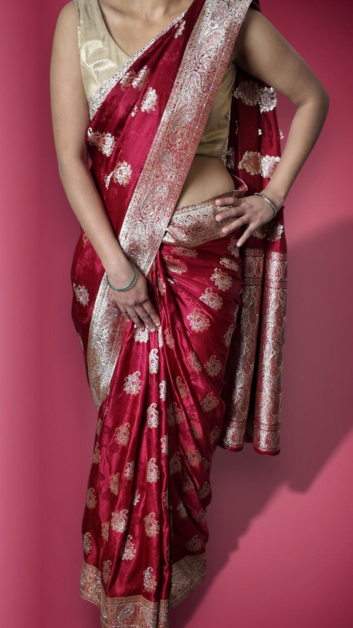 Bordeaux Regal Heritage Luxe Saree