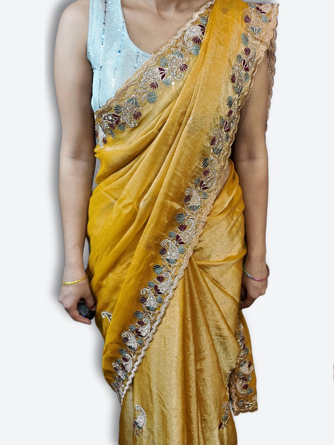 Saffron Opulent Heritage Elegance Saree