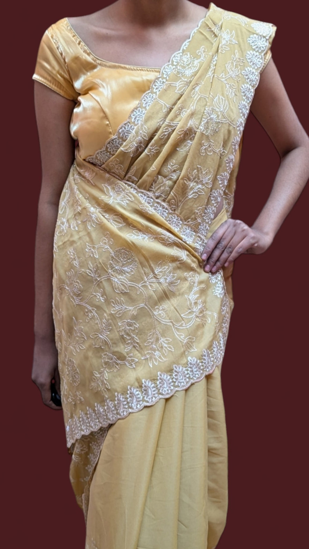 Saffron Regal Ethereal Graceful Saree