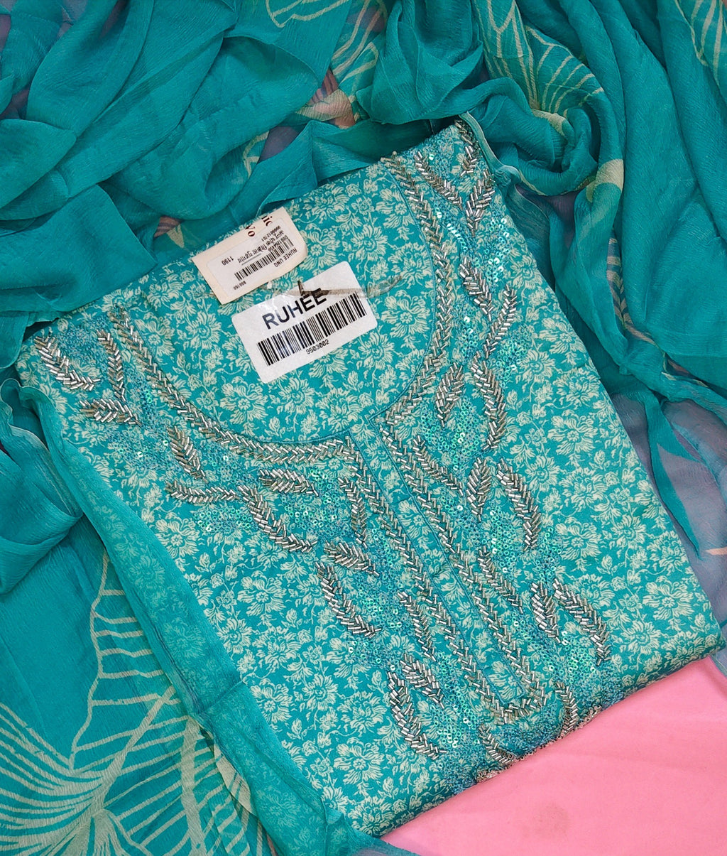 Turquoise Regal Opulent Elegance Suit