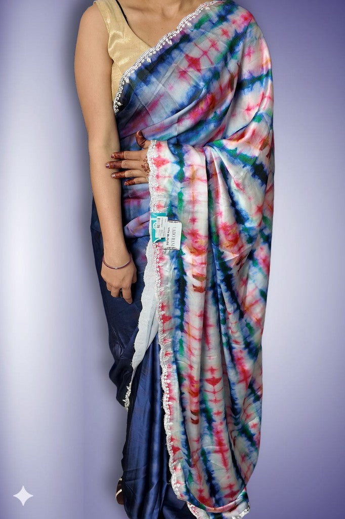 Sapphire Ethereal Majestic Couture Saree