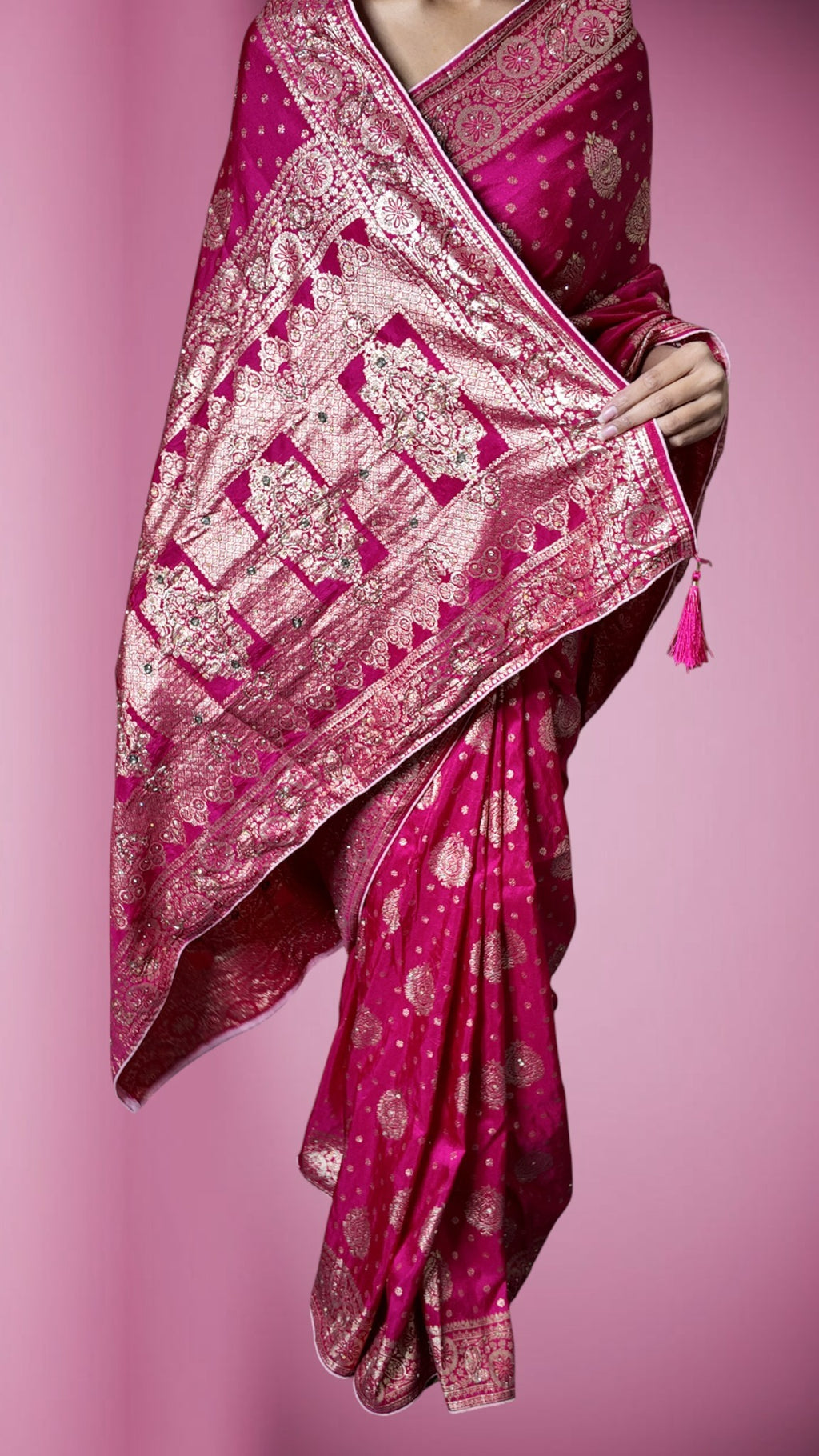 Fuchsia Regal Opulent Heritage Saree