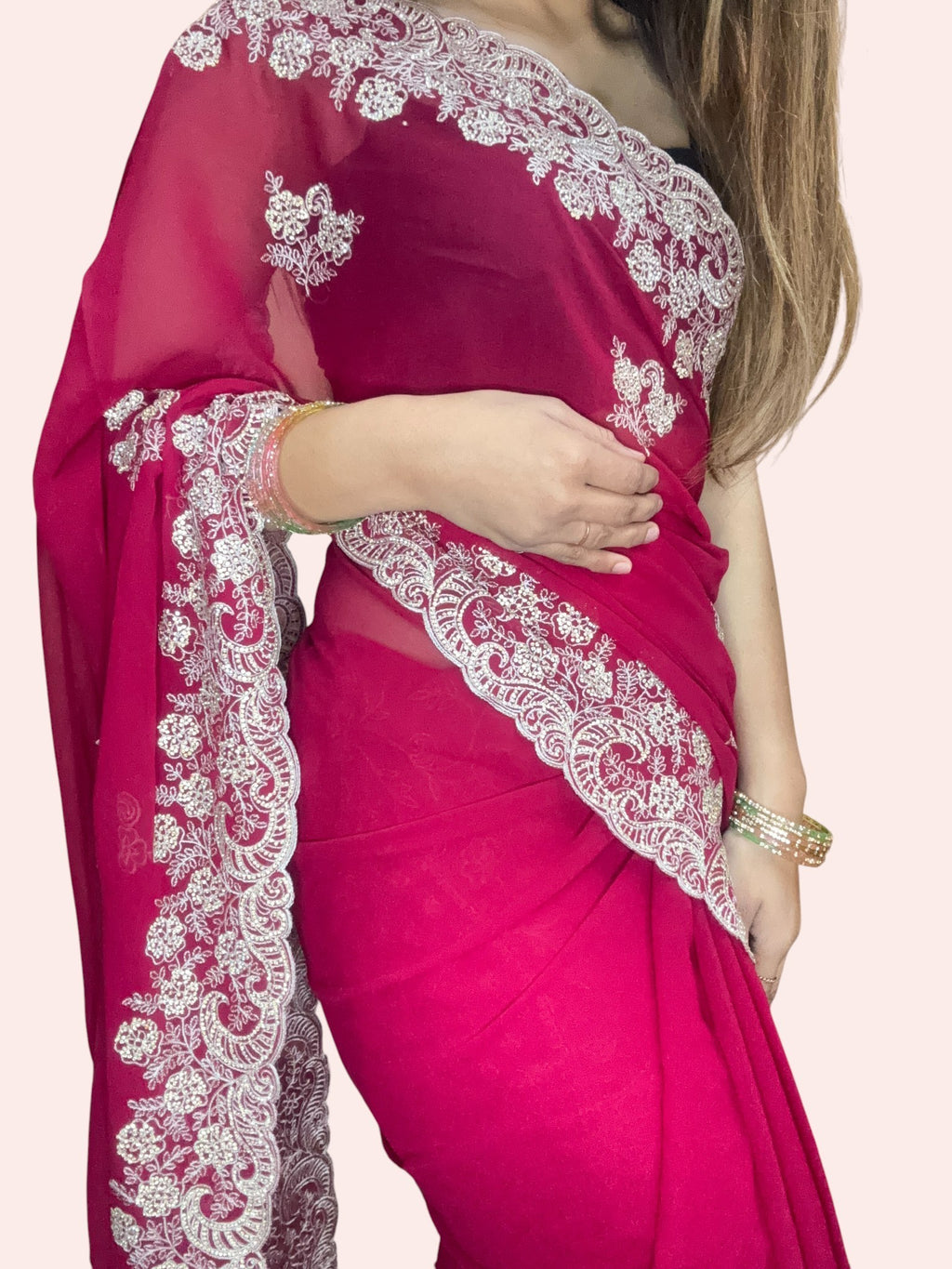 Fuchsia Regal Opulent Charm Saree