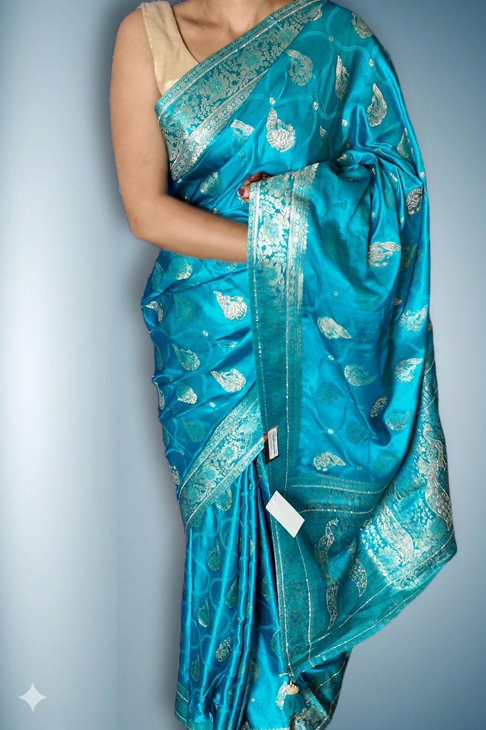 Azure Regal Opulent Heritage Saree