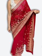 Crimson Regal Opulent Heritage Saree