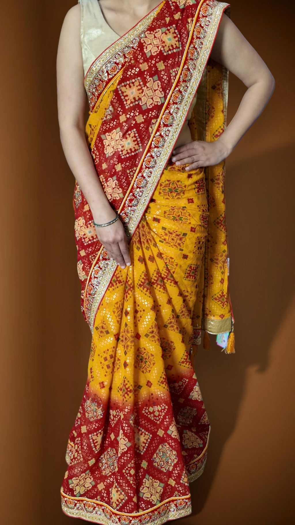 Saffron Regal Opulent Heritage Saree