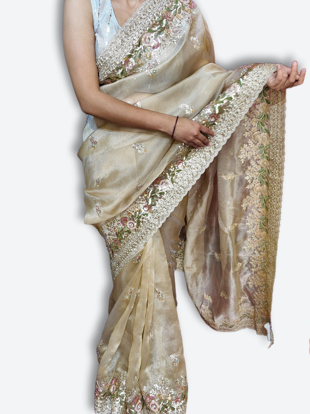 Champagne Timeless Regal Couture Saree