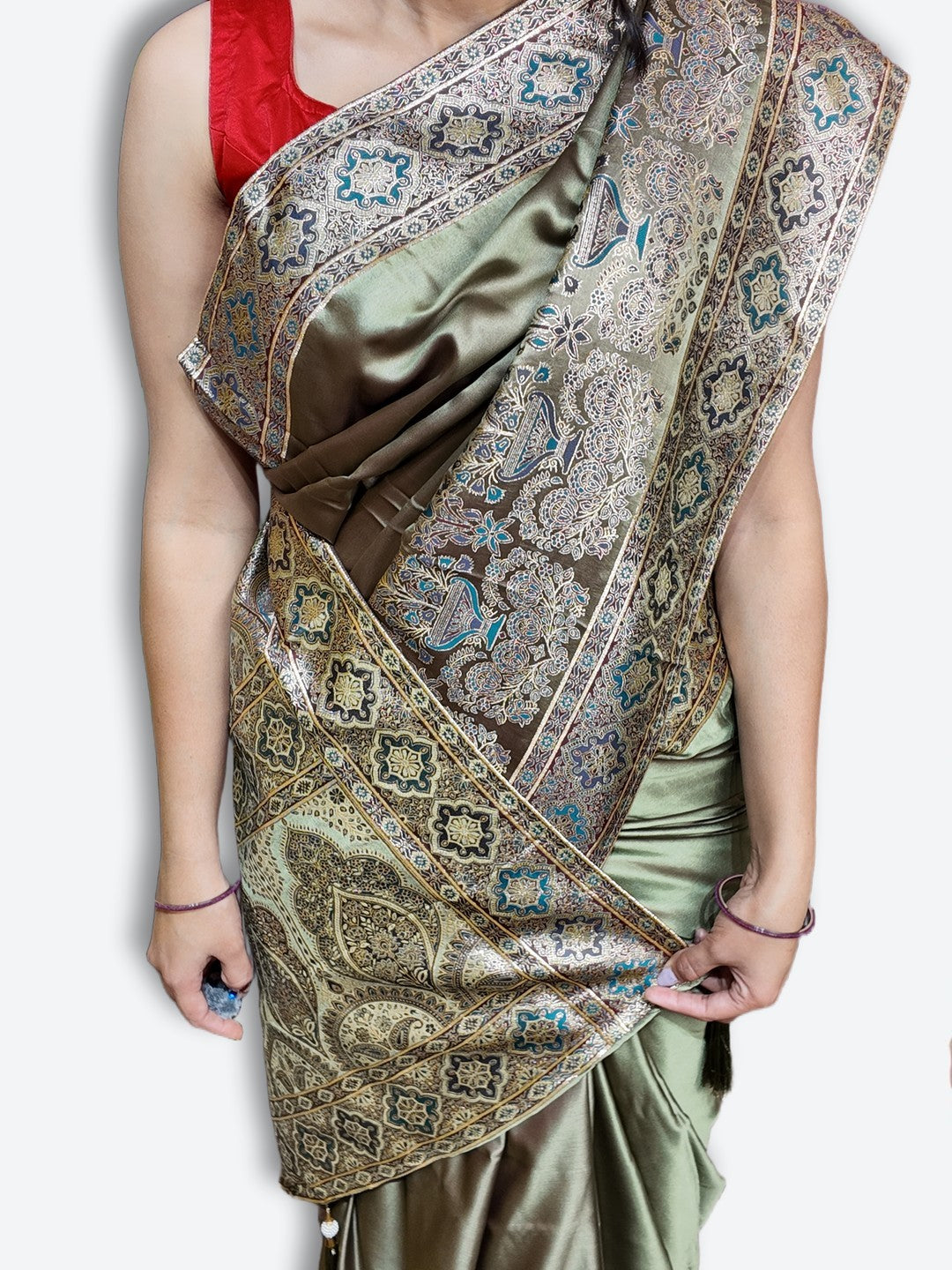 Sage Opulent Heritage Elegance Saree