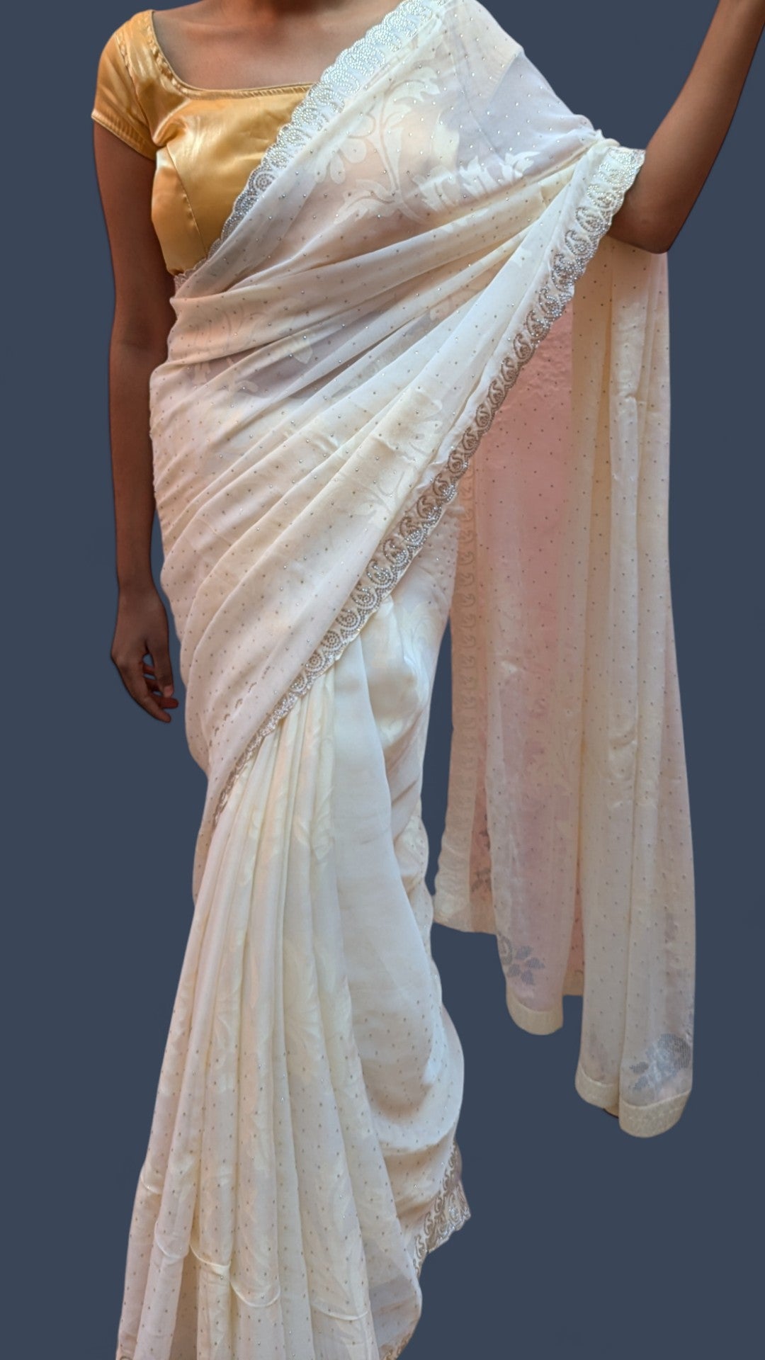 Ivory Timeless Regal Elegance Saree