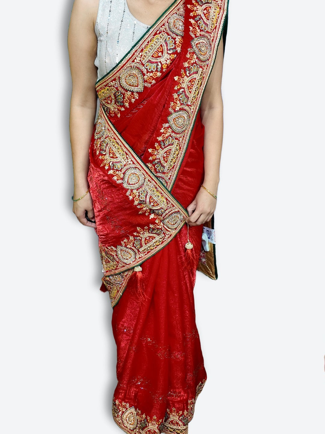 Crimson Regal Opulent Heritage Saree