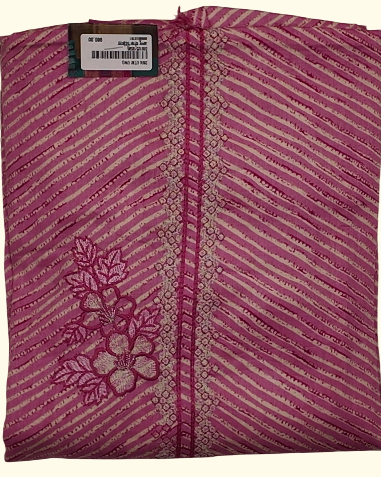 Blossom Pink Unstitched Suit with Delicate Floral Embroidery", - Image 1_no_bg