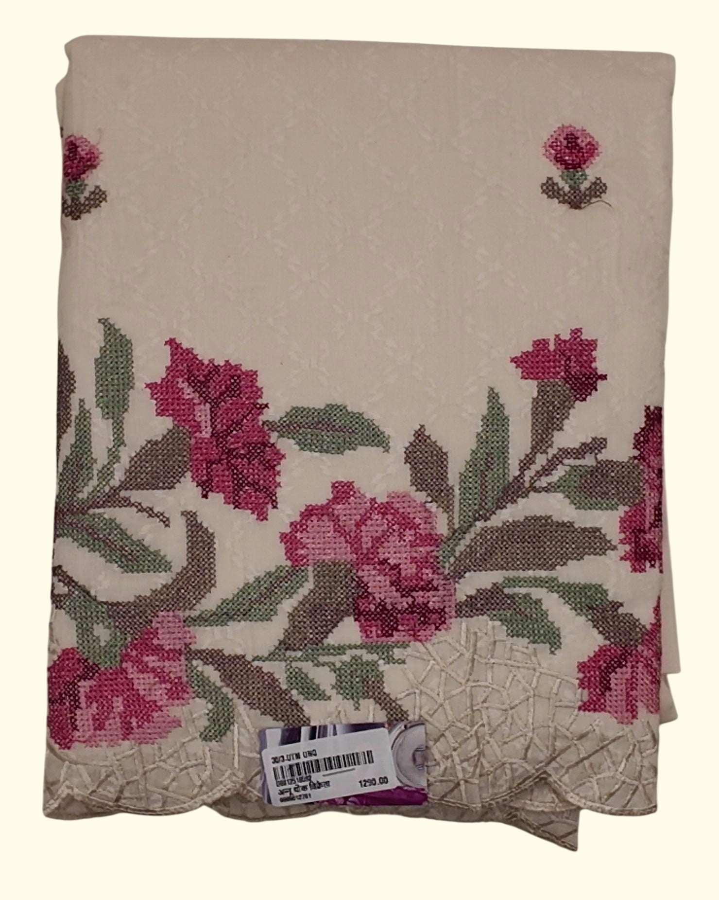 Classic Floral Charm Unstitched Suit for Festive Gatherings", - Image 1_no_bg