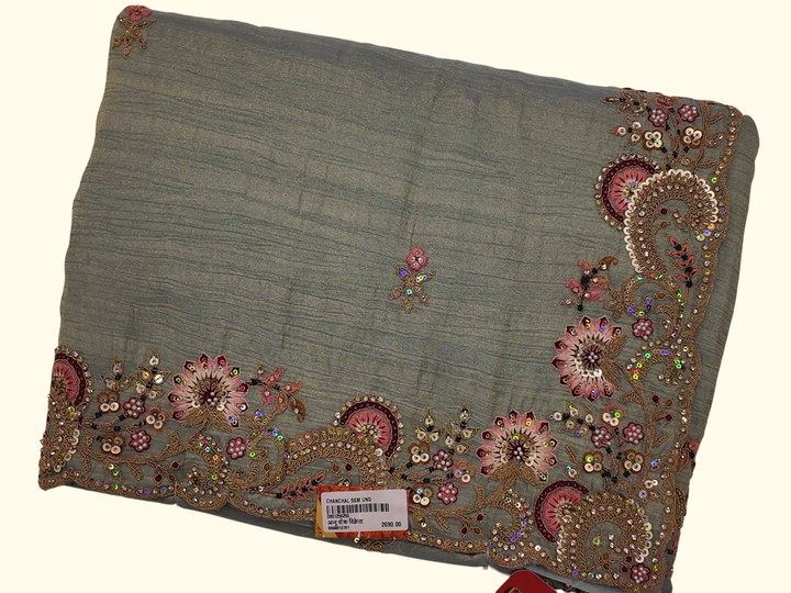 Embroidered Floral Elegance: Perfect for Celebrations", - Image 1_no_bg