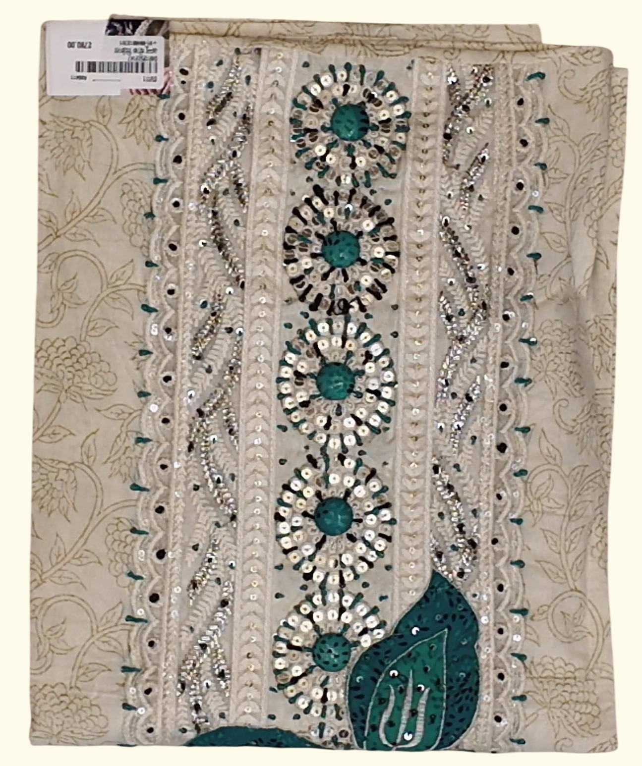 Exquisite Artisan Unstitched Suit: Floral Symphony", - Image 1_no_bg