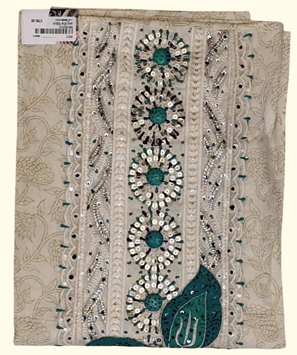 Exquisite Artisan Unstitched Suit: Floral Symphony", - Image 1_no_bg