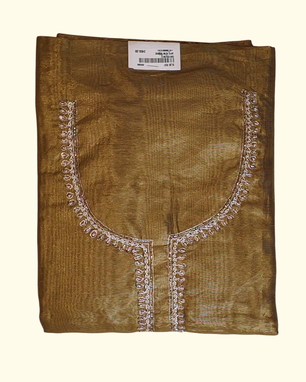 Gilded Olive Unstitched Suit - Embellish Your Wardrobe", - Image 1_no_bg