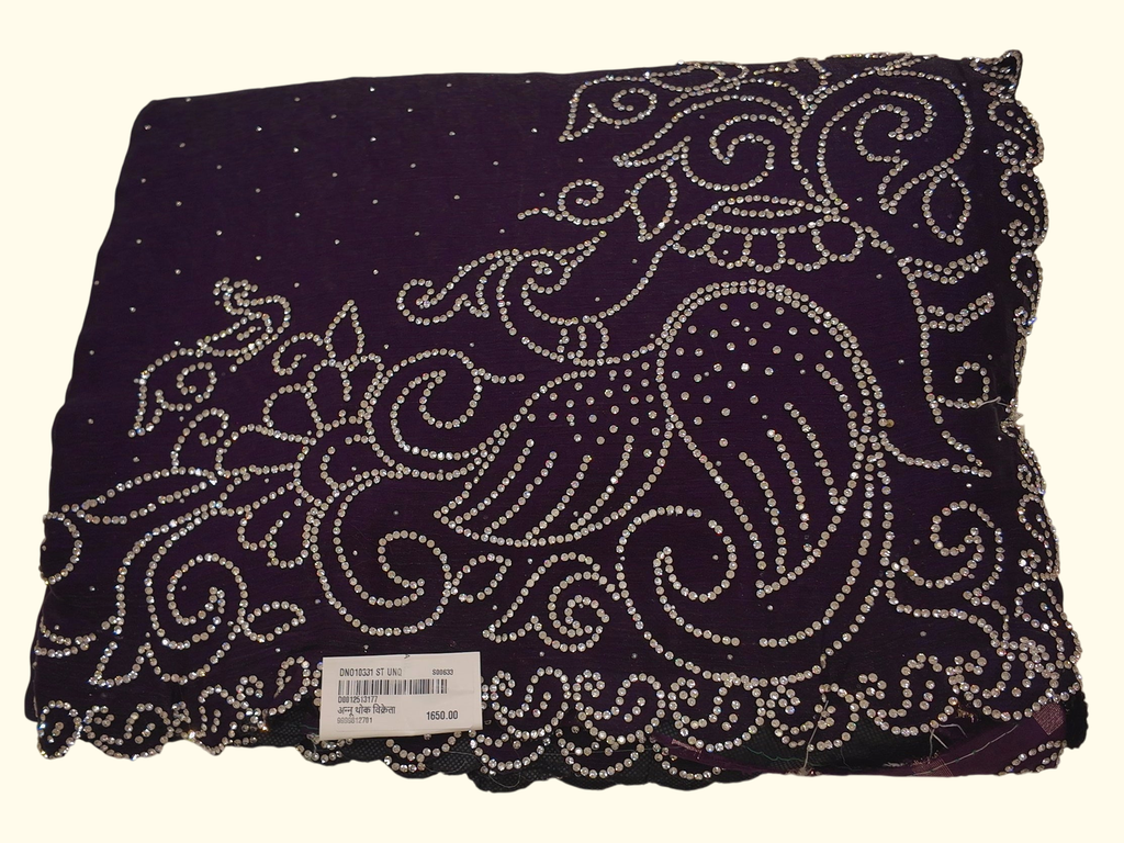 Glittering Night: Embellished Masterpiece Saree", - Image 1_no_bg