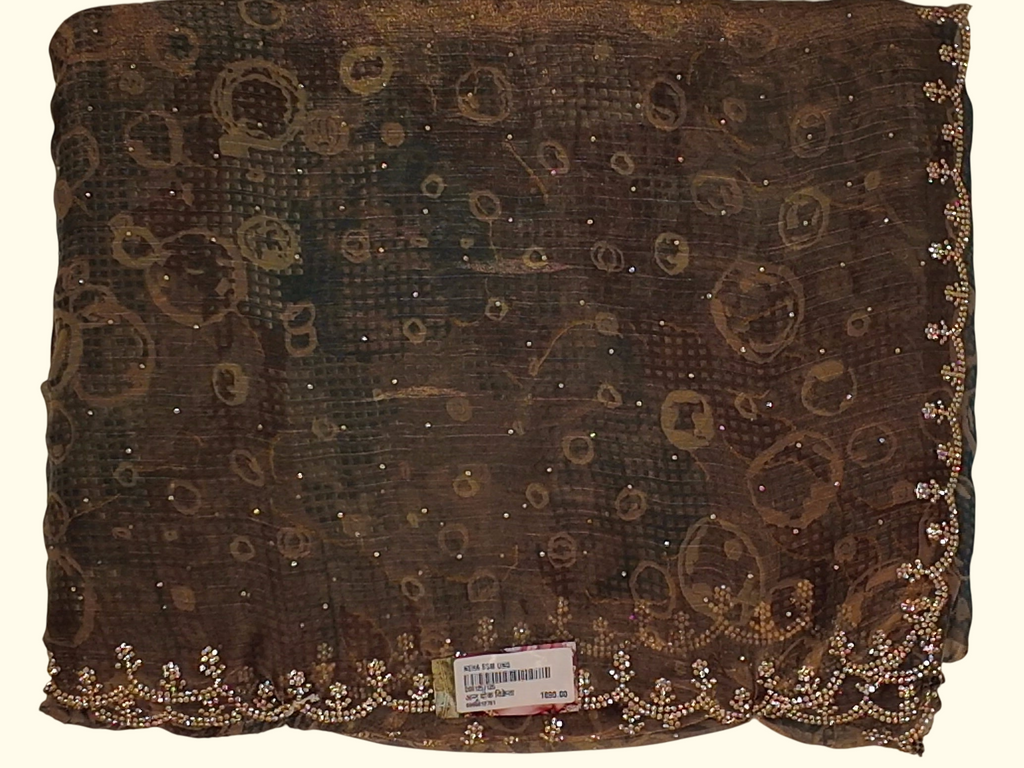 Golden Glimmer: Ethnic Charm in Exquisite Drape", - Image 1_no_bg