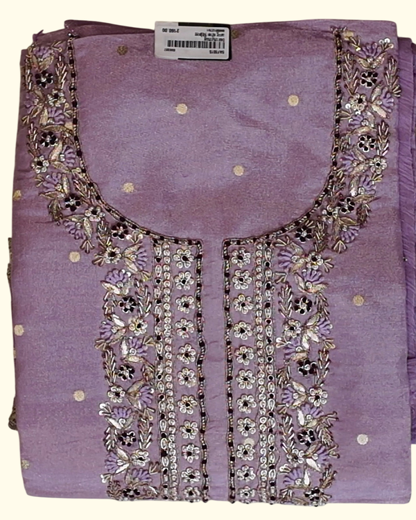 Lavender Blossom Embroidered Unstitched Suit Set", - Image 1_no_bg