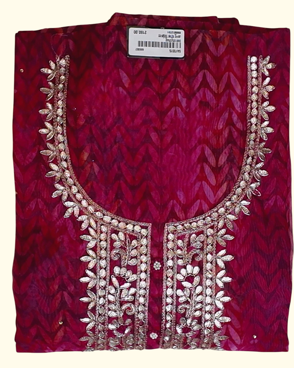 Lustrous Crimson Charm: Exquisite Unstitched Suit", - Image 1_no_bg