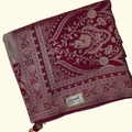 Opulent Burgundy & Silver Silk Saree with Intricate Motifs", - Image 1_no_bg