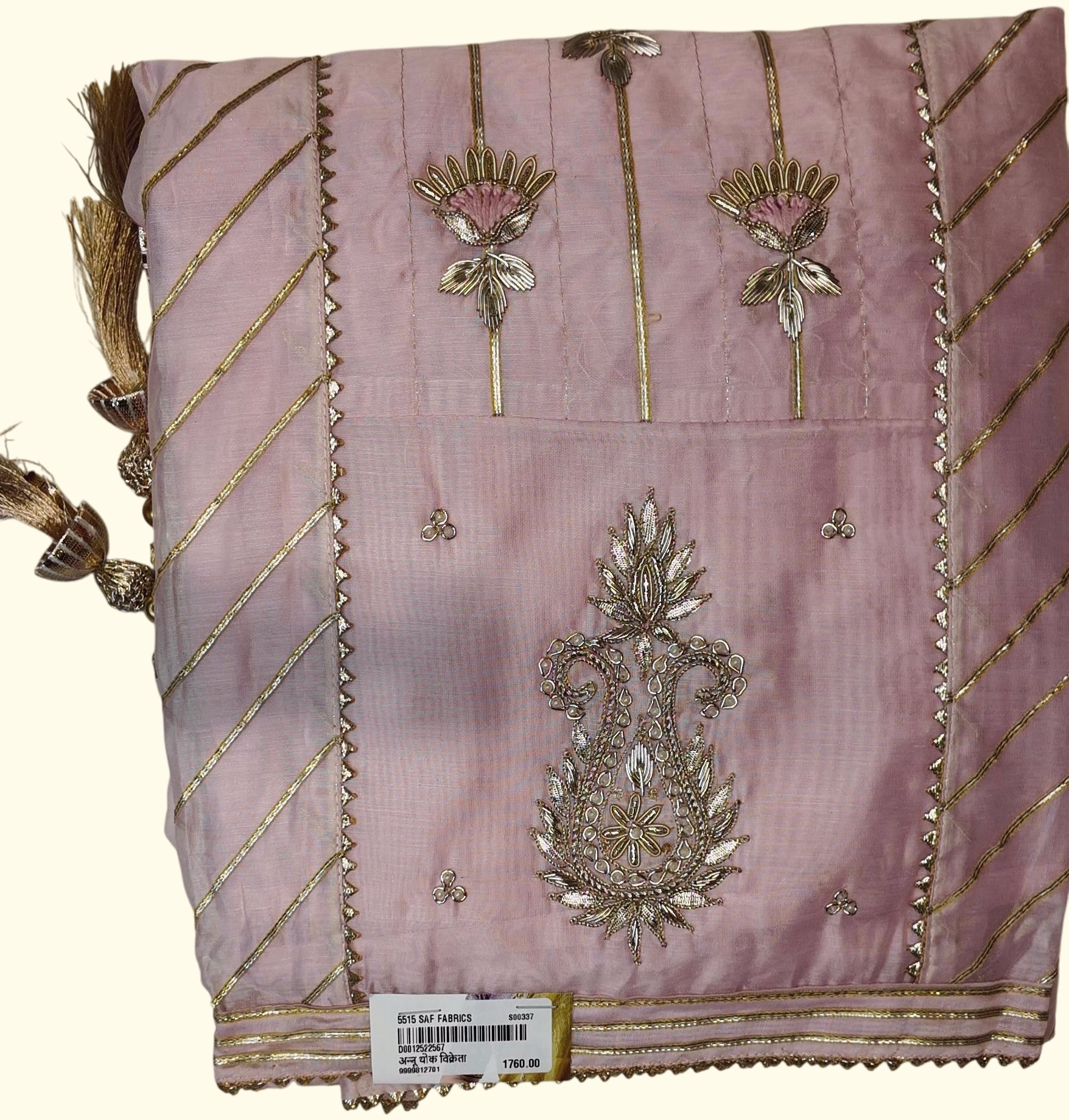 Opulent Pink Radiance: Intricately Embroidered Unstitched Suit", - Image 1_no_bg