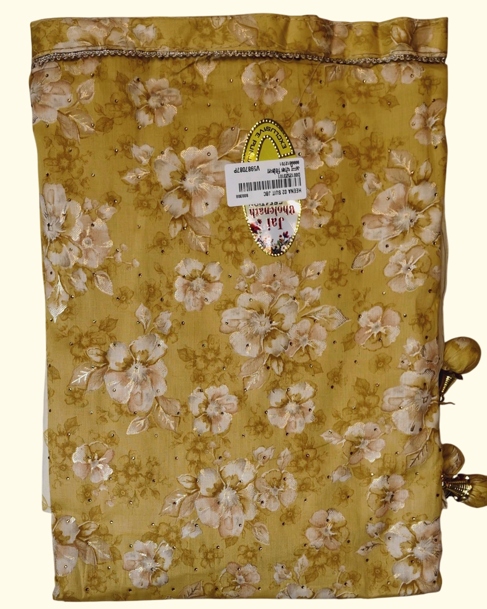 Radiant Floral Harmony: Artisan Unstitched Suit", - Image 1_no_bg