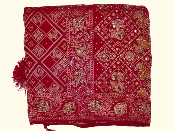 Regal Elephant Motif Saree for Grand Celebrations", - Image 1_no_bg