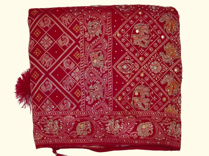 Regal Elephant Motif Saree for Grand Celebrations", - Image 1_no_bg