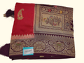 Regal Maroon Banarasi Saree with Intricate Zari Craftsmanship", - Image 1_no_bg