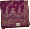 Regal Plum Saree with Intricate Embroidery and Timeless Charm", - Image 1_no_bg