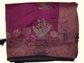 Regal Plum Saree with Ornate Gold Weave for Festive Galas", - Image 1_no_bg