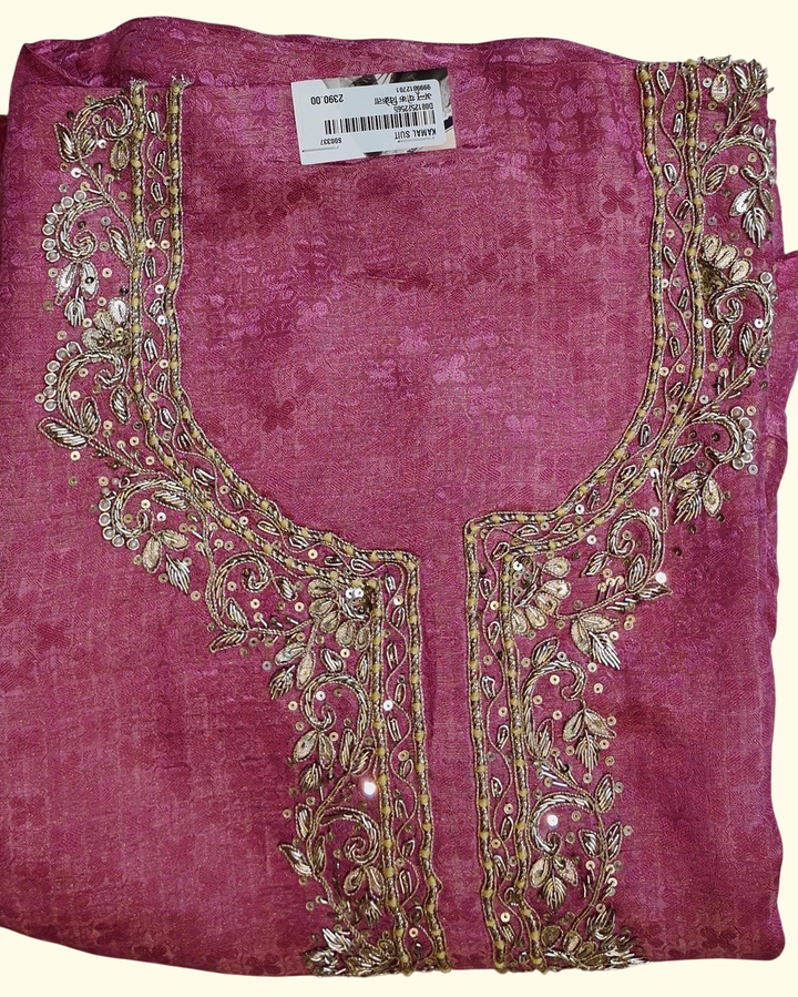 Regal Radiance: Rose Blush Unstitched Delight", - Image 1_no_bg