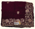 Rich Maroon Saree with Intricate Floral Embroidery", - Image 1_no_bg