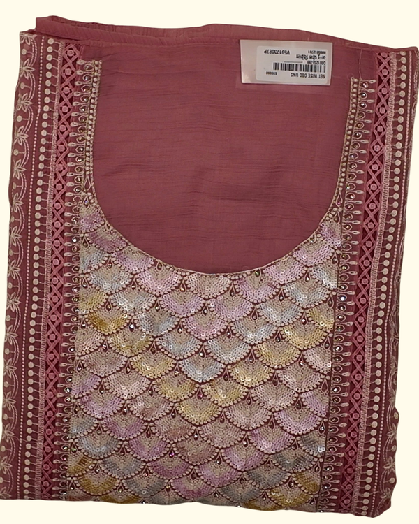 Rose Blush Radiance: Exquisite Unstitched Designer Suit", - Image 1_no_bg