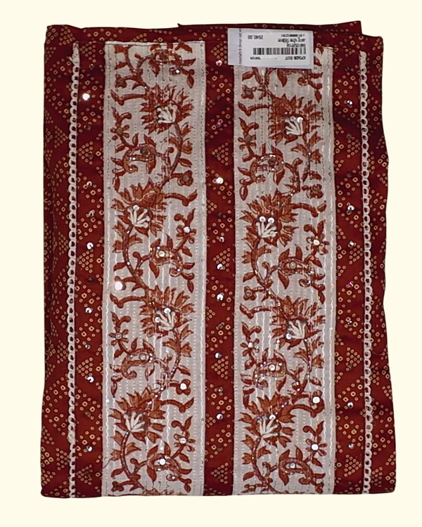 Rustic Charm: Embroidered Unstitched Suit with Sequined Accents", - Image 1_no_bg