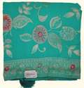 Vibrant Aqua Floral Saree for Festive Celebrations", - Image 1_no_bg