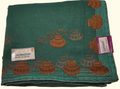 Vibrant Green Saree with Intricate Pot Motifs", - Image 1_no_bg