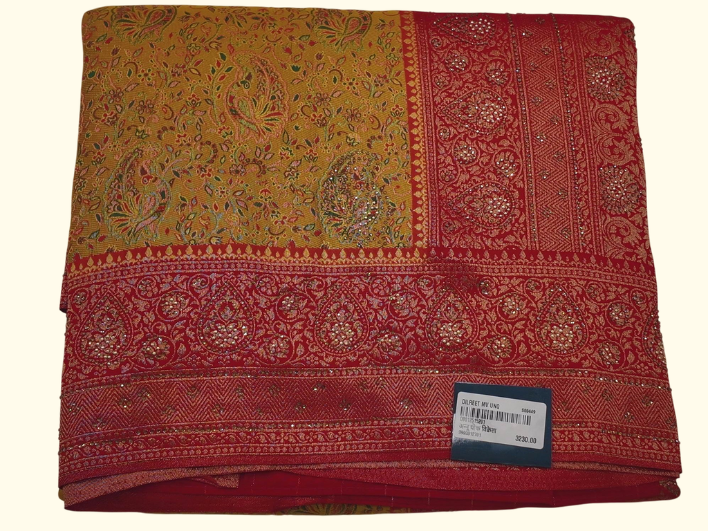 Vibrant Paisley Delight: Radiant Traditional Palette Saree", - Image 1_no_bg