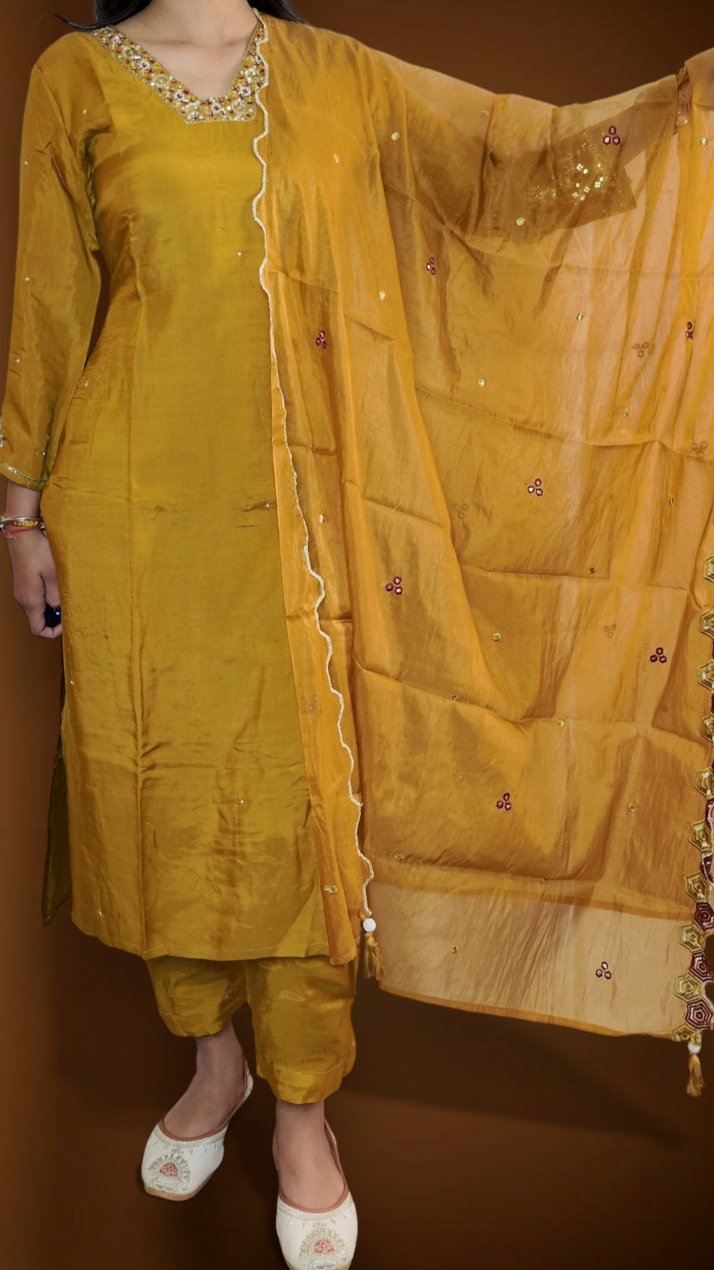 Saffron Regal Exquisite Elegance Suit