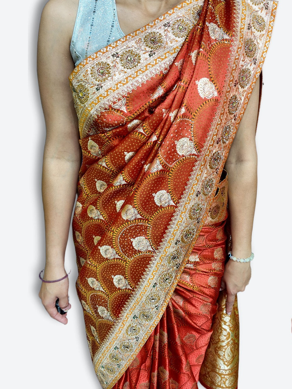 Copper Regal Opulent Heritage Saree
