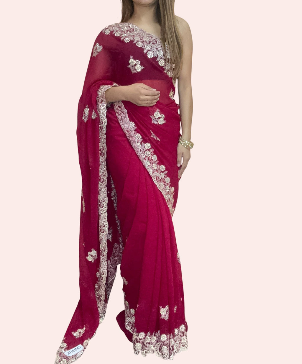 Fuchsia Regal Opulent Charm Saree