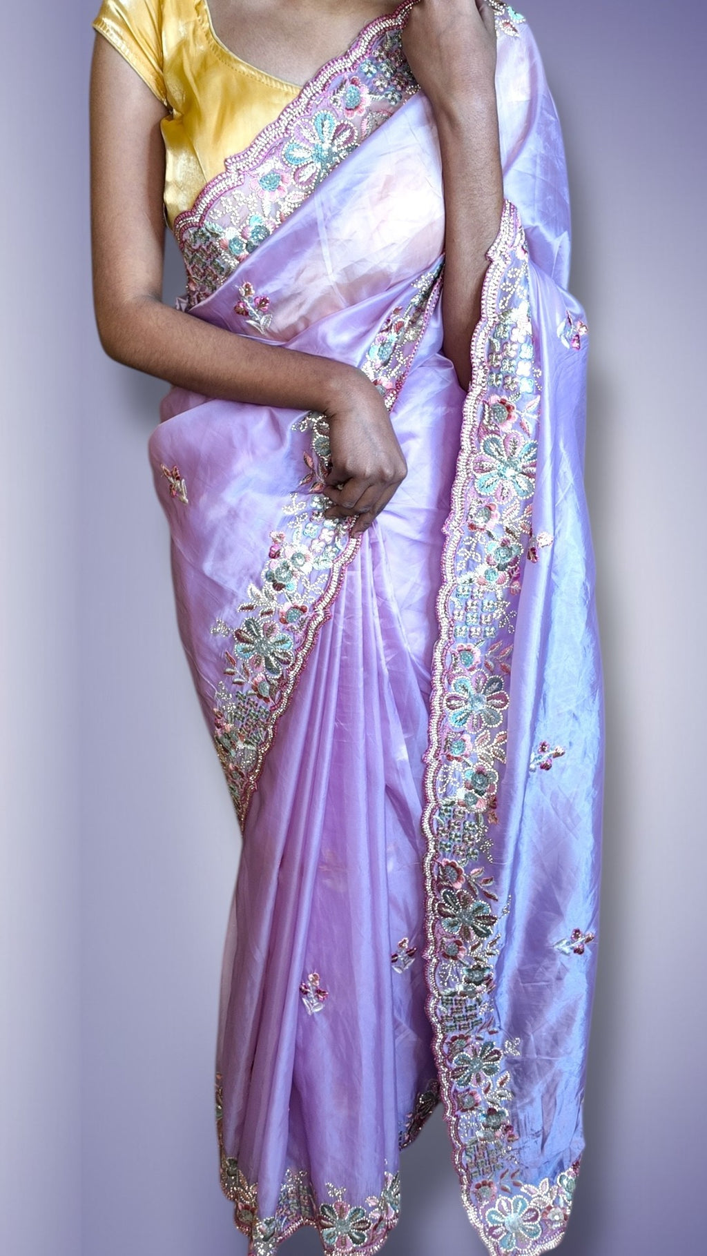 Orchid Radiant Graceful Couture Saree