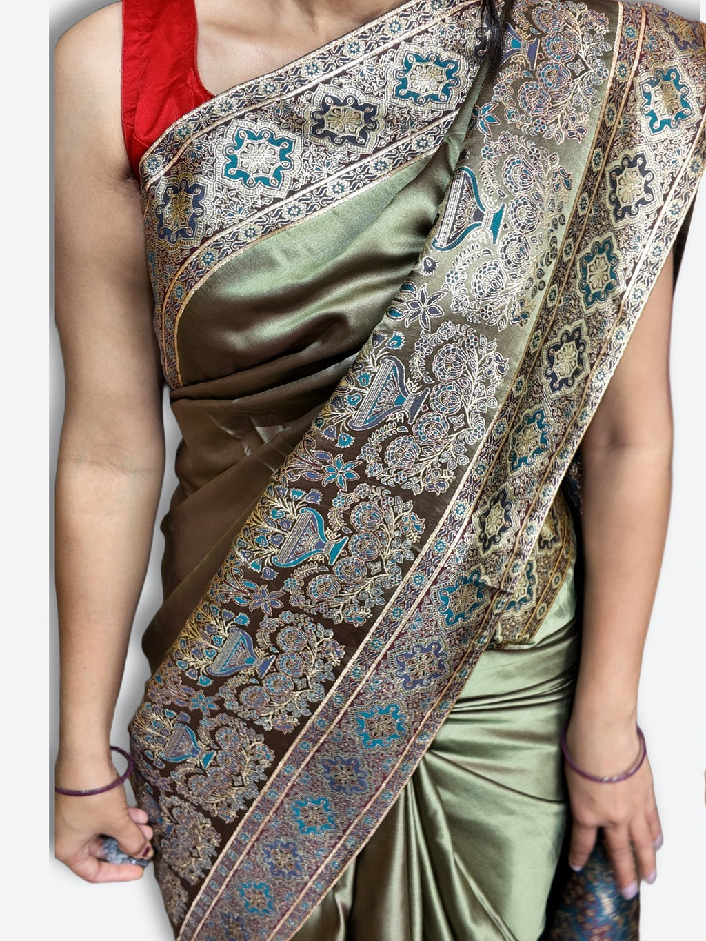 Sage Opulent Heritage Elegance Saree