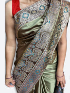Sage Opulent Heritage Elegance Saree