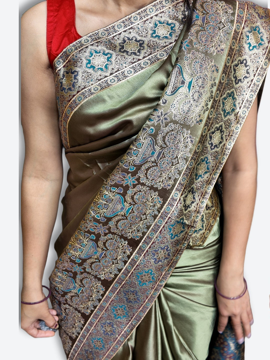 Sage Opulent Heritage Elegance Saree