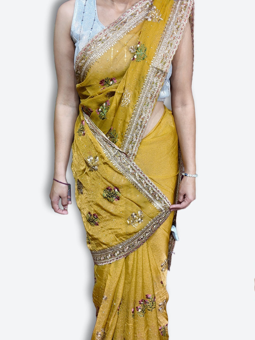 Saffron Regal Opulent Graceful Saree