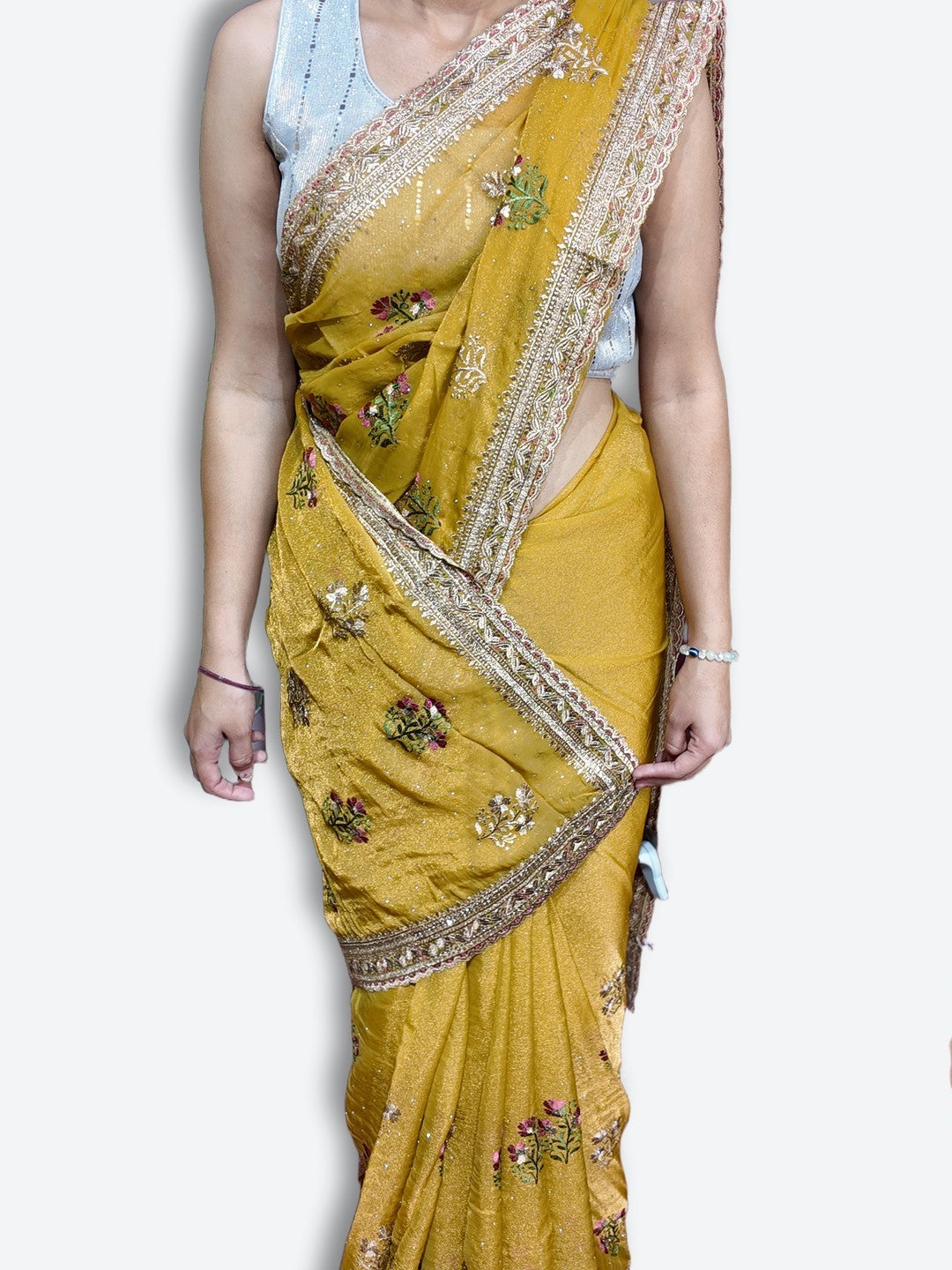 Saffron Regal Opulent Graceful Saree