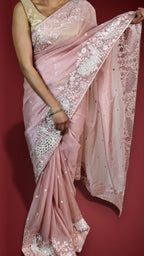 Blush Radiant Couture Elegance Saree