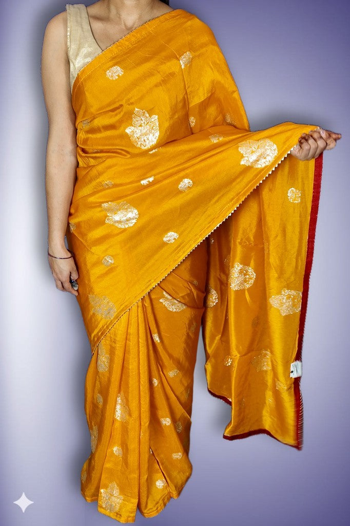 Saffron Regal Opulent Heritage Saree
